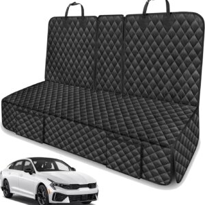 TAUYANG Dog Car Seat Cover for Back Seat Compatible with Kia Soul K5 Forte Optima Stinger EV6 EV9 Accessories, Waterproof Non-Slip Pet Bench Backseat Covers 2026 New